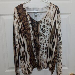 Chico's Animal Print Top
